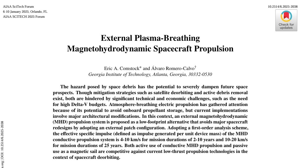 AIAA SciTech 2025 Conference Paper